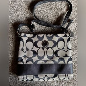 Coach Black and Gray Crossbody Bag